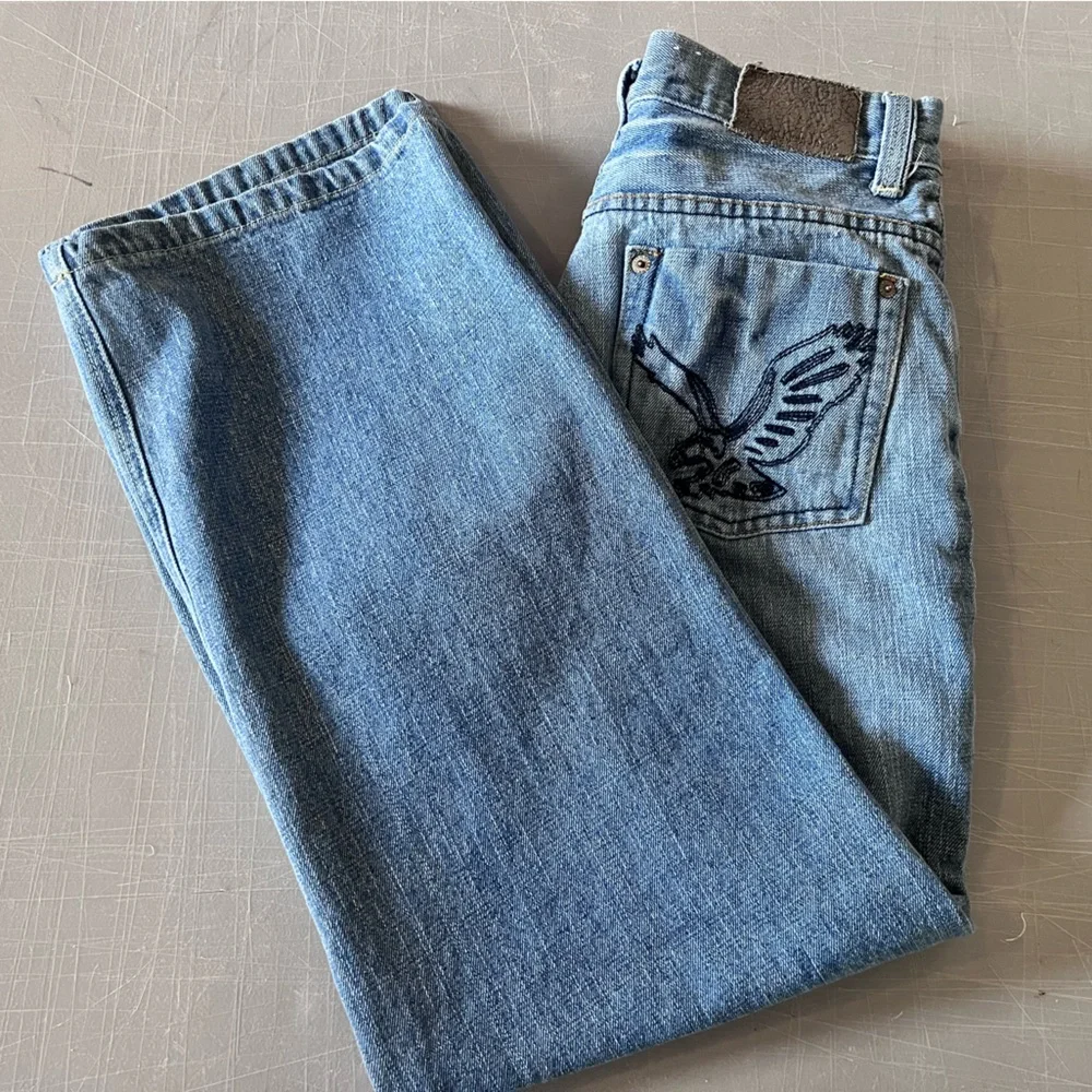 Vintage Calvin Klein Jeans Juniors Size 12 Denim Eagle On Back Pocket Retro Y2K